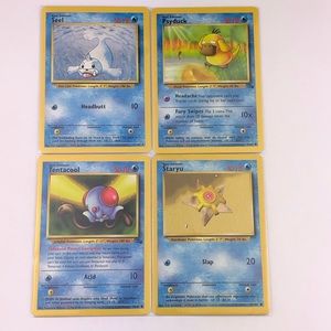 Pokemon Vintage Card Water Type Lot C